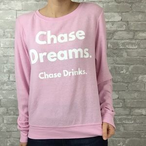 WILDFOX chase dreams chase drinks sweater